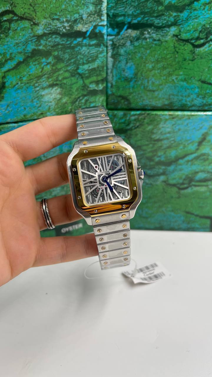 MONTRE CARTIER SKELETON Or-Argent