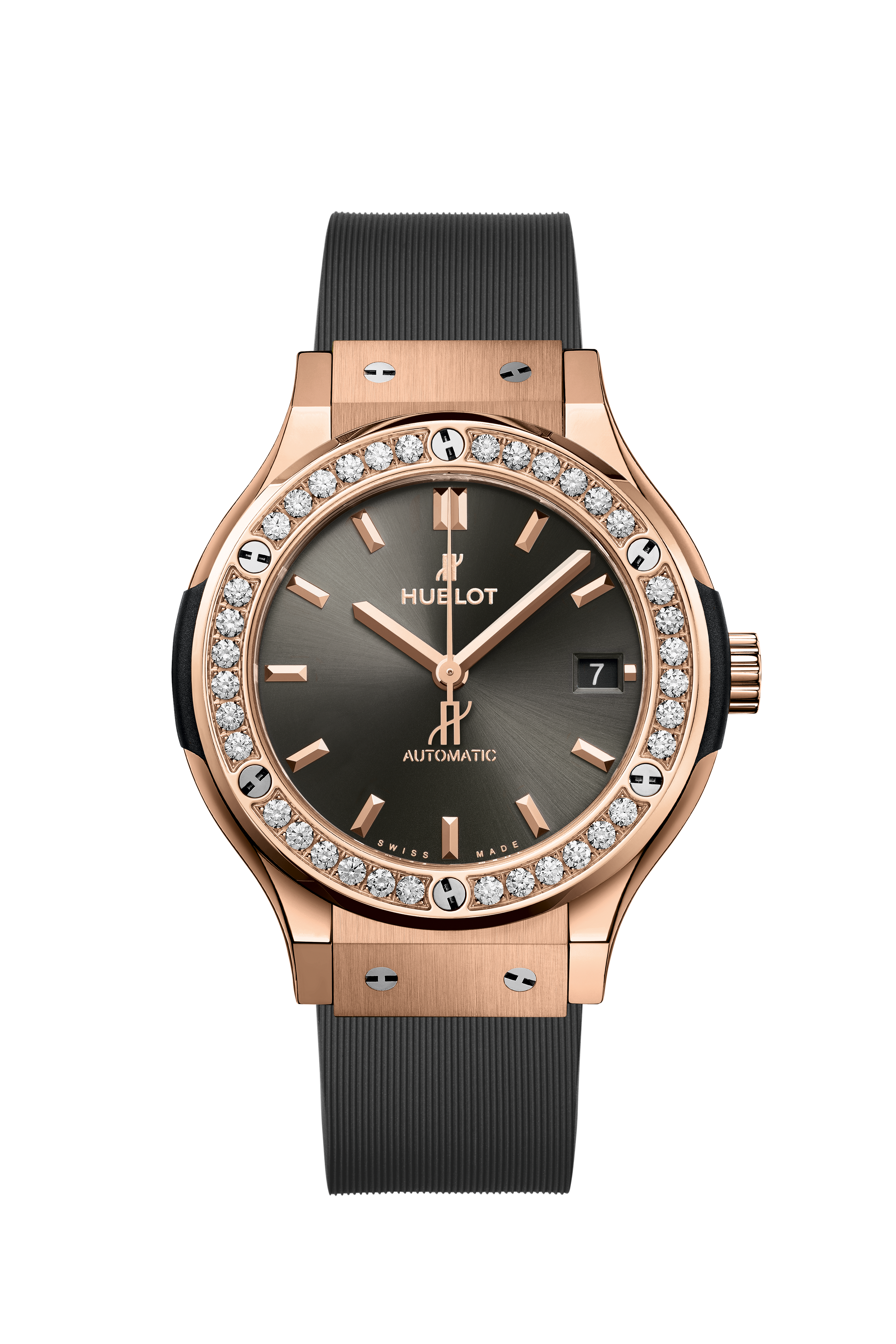 MONTRE HUBOT RACING GREY KING GOLD DIAMONDS 38mm