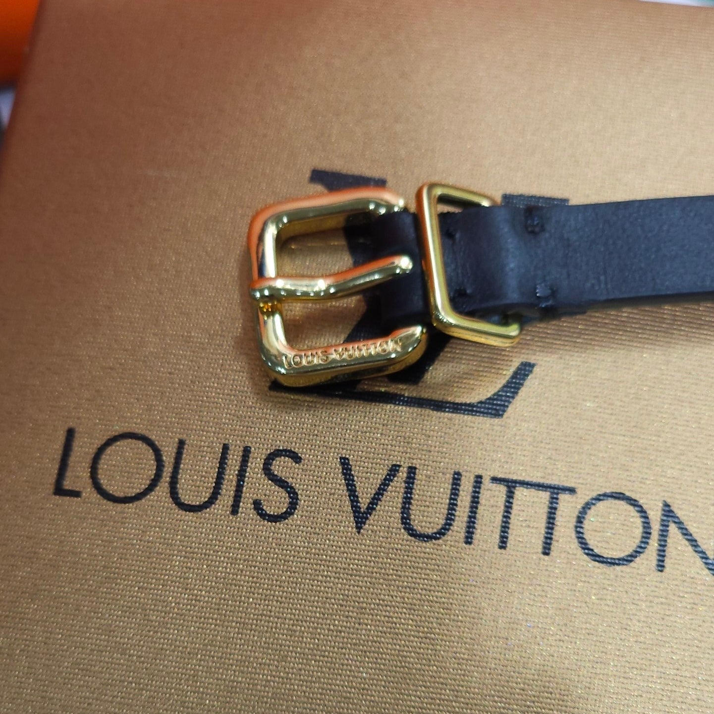 BRACELET LOUIS VUITTON CUIR V1 NOIR