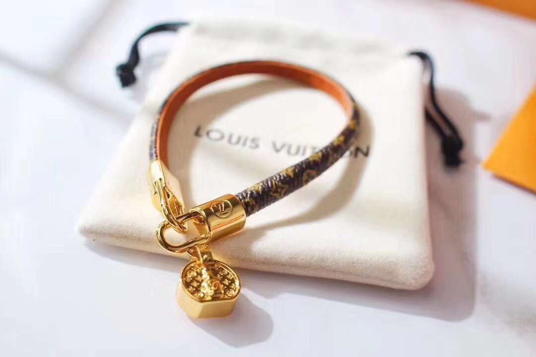 BRACELET LOUIS VUITTON CUIR LV01S