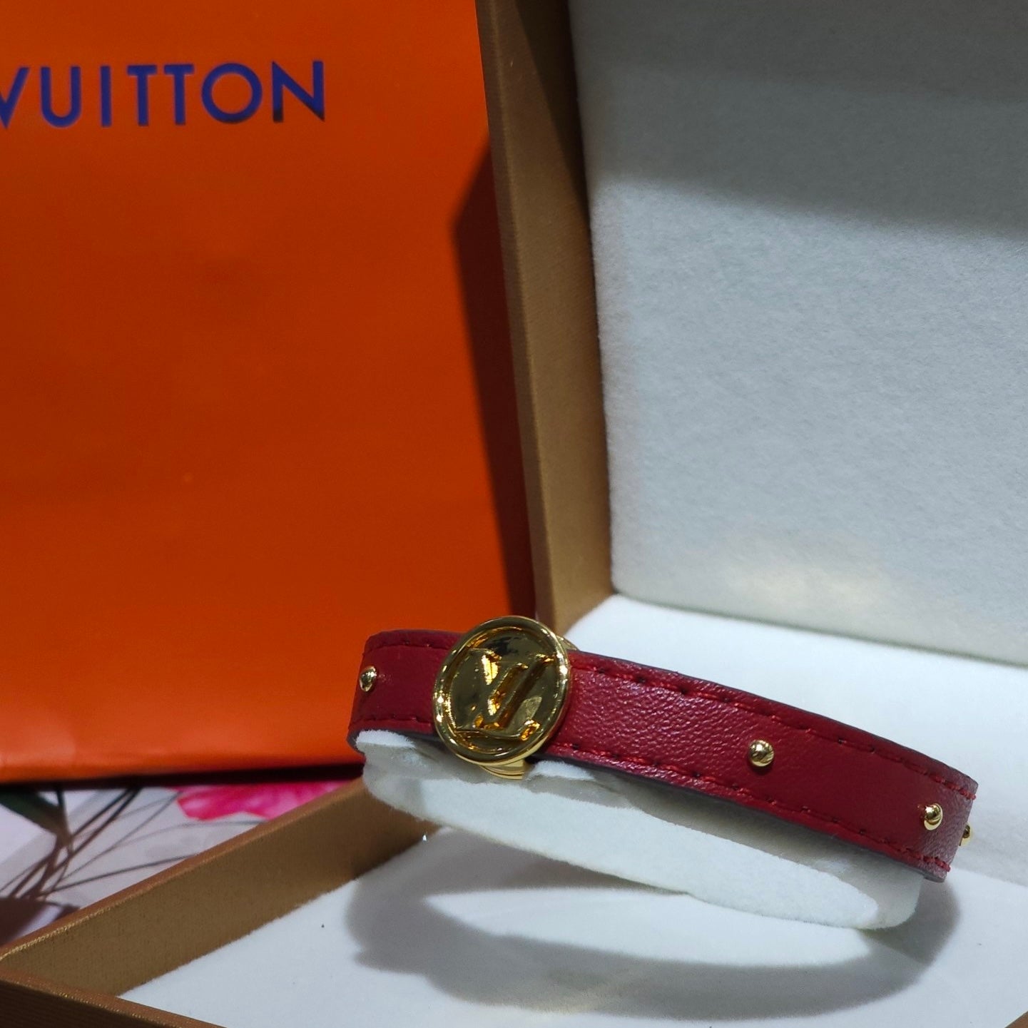 BRACELET LOUIS VUITTON CUIR DOUBLE FACE